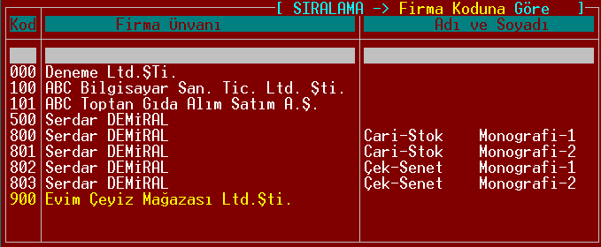 .4. Departman Takip Sistemi Ġçin Örnek Uygulama Önce, [Tanım] menüsünde [Firma Seçimi] bölümüne girin.