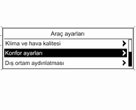 124 Göstergeler ve kumanda birimleri Spor modu ayarları Sürücü Sport sürüş modunda etkinleştirilen fonksiyonları seçebilir 3 163. Sportif süspansiyon: Süspansiyon daha sert hale getirilir.