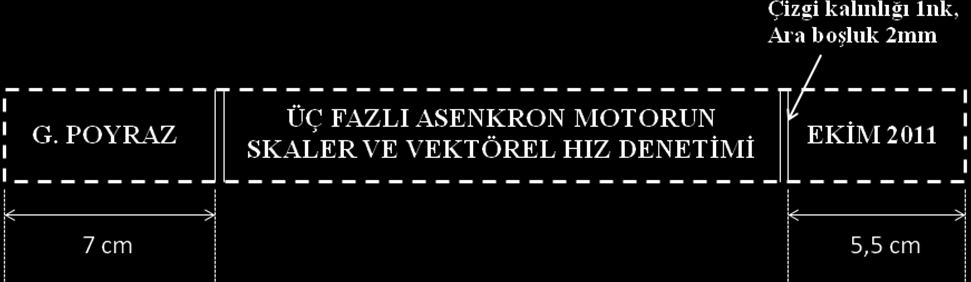 TEZ KAPAĞI SIRT YAZISI ÖRNEĞİ: Üst Alt 3.1.2.