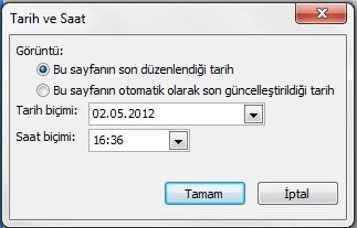 Görüntülenecek olan sonuçlarda kullanılacak tarih ve zaman formatı seçilir. Sonucu görüntüle: sayfaya girilen ve anahtar sözcüğe en yakın bulunan arama sayısını gösterir.