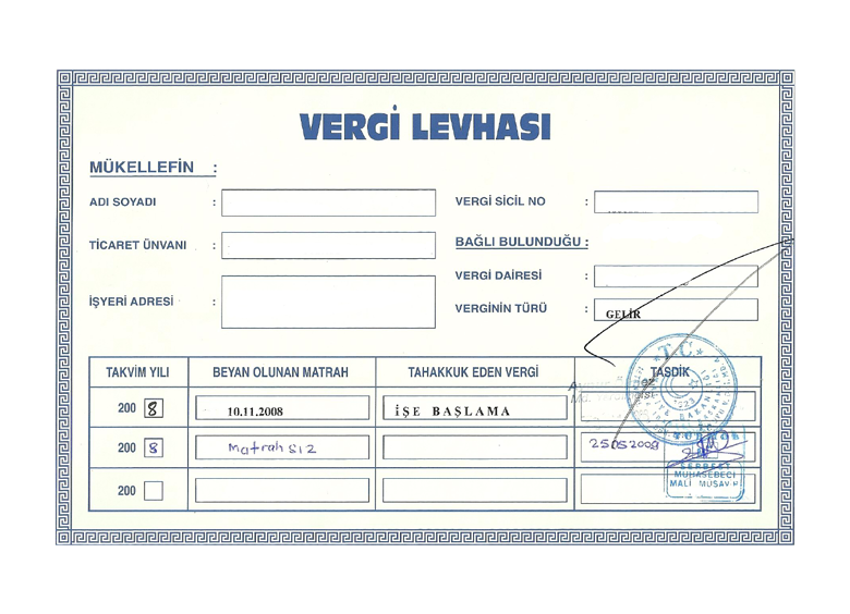 Mükellefler vergi levhalarını, defterlerini tutmak üzere sözleşme düzenledikleri veya işletmelerde bağımlı olarak çalışan ve 3568 Sayılı Kanun a göre yetki almış serbest muhasebeci, serbest