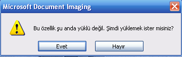 (6) Karşınıza gelen iletişim kutusuna Evet deyiniz. (7) İlgili özelliğin yüklenmesini bekleyiniz. (8) Taradığınız metin OCR özelliği kullanılarak Word biçimine dönüştürülecektir.