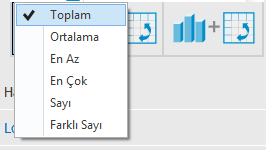 Özet tablo seçildikten sonra arama kısmına Satış yazılır veya aşağıdaki ağaç yapısında Satışların Aylara Göre Dağılımı seçeneği seçilir, istenen kolonlar işaretlenir, istenen filtreler uygulanır.