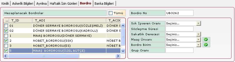 S a y f a 21 Şekil 32. Ayrılma Sekmesi Dikkat: Bordro No personelin bütün bordrolarına atanan tekil numaradır. Şekil 33.