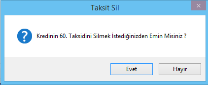 Taksıt etmek istediğiniz araçı seçip tutar ve ne zaman ödeme yapılıcaksa seçerek taksit ekleyebilirsiniz.