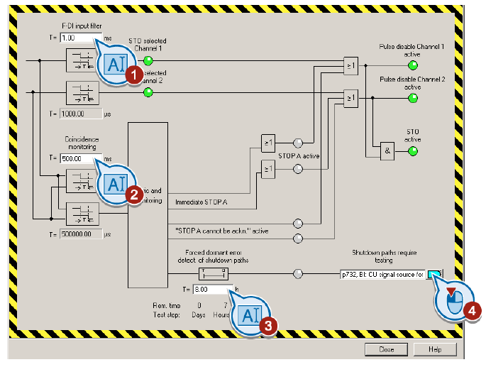 Sinamics G120C / G120 Safe Torque Off ( STO ) Devreye Alma STO extended bölümüne girildikten sonra a ağıdaki değerler ayarlanabilir;