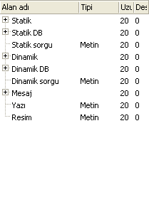 Forma Statik, Dinamik, DB Statik, DB Dinamik Mesaj ve Resim Alanı Ekleme ġimdi evrak formunuza statik alan eklemeye çalıģalım.