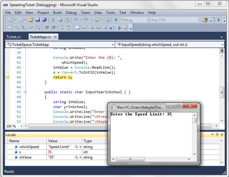 Break Mode (continued) Figure 12-7 Breakpoint location