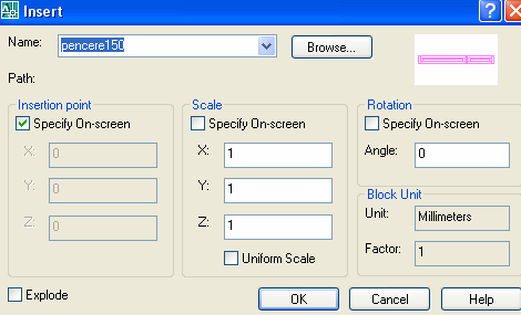 Ders Notları -command: distance komutu girilir. - Specify first point: ilk nokta işaretlenir. - Specify second point: ikinci nokta işaretlenir. - Distance = 443.