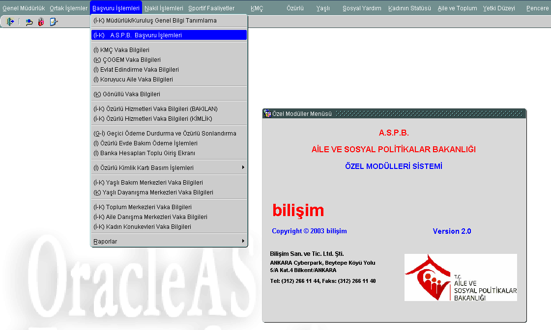 ÖZÜRLÜ BAKIM HİZMETLERİ MODÜLÜ İL MÜDÜRLÜĞÜ İŞLEMLERİ Özürlü Bakım Hizmetleri modülü başvuru işlemleri için diğer hizmet modellerinde de olduğu gibi Ana Hizmet (Özel Modüller