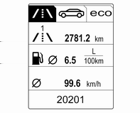 100 Göstergeler ve kumanda birimleri Bilgi ekranı Sürücü bilgi sistemi (Driver Information Center) Sürücü Bilgi Sistemi (DIC) gösterge panelinde kilometre saati ile motor devir saati arasında