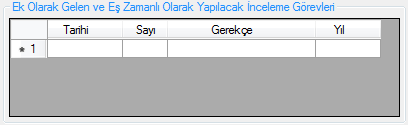 Tarih bilgilerinin bir başka türü de çentikli tarih nesnesidir. Örnek formumuzda şeklinde görülen tarih nesnesinin çentiği işaretlenmemiş ise görev halen devam ediyor demektir.