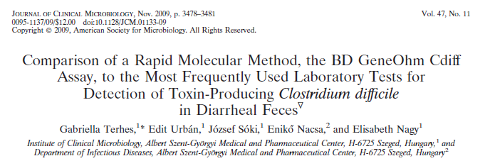 Clostridium difficile Real-time PCR Clostridium difficile tcdb genini belirler.