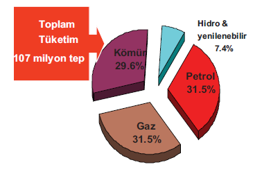 3.2 Tükenebilir Enerji Kaynakları Üretim-Tüketim Durumu Türkiye petrol rezervinin 41,7 milyon ton olduğu ve bu değerin ülkemiz açısından son derece yetersiz olduğu bilinmektedir.