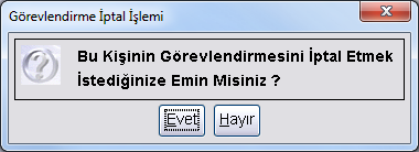 Açılan uyarı mesajında "Evet" butonuna basınız.