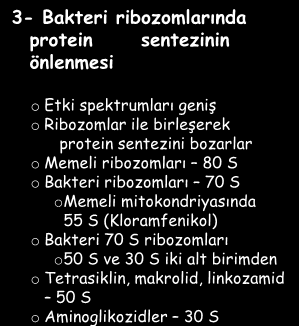 2 - Sitoplazmik zarın geçirgenliğinin arttırılması Deterjan özelliğine sahip (yüzeyde aktif) antibiyotikler ve bazı antiseptikler sitoplazma zarının geçirgenliğini arttırarak sitoplazma içindeki