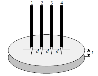 57 Elektrotların ikisine belirli potansiyeller uygulanırken diğer ikisinden de akım ölçülür (Türkaslan, 2006). Şekil 3.