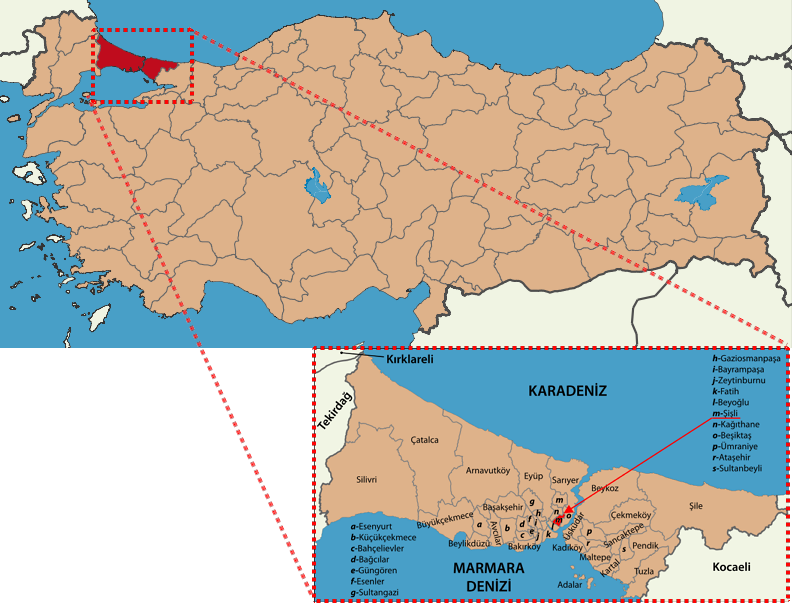 3.2 Özel Veriler - Gayrimenkullerin Bulunduğu Bölgenin Analizi 3.2.1 İstanbul İli İstanbul ili, Türkiye nin batısında, Marmara ve Karadenize kıyısı olan Asya ve Avrupa kıtalarını birbirine bağlayan