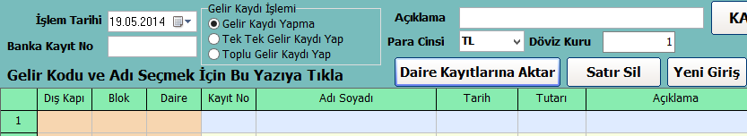 1.Excel den Veri Al: Bu tuşa tıklandığında gelen dosya aç ekranından listenin bulunduğu dosya seçilir ve aşağıda yer alan listeye getirilir. Excel dosyasının ilk sayfası ekrana gelir.