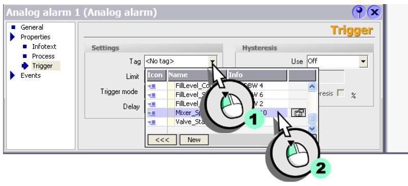 Şekildeki gibi Analog alarm penceresi atanır. Şekil 3.