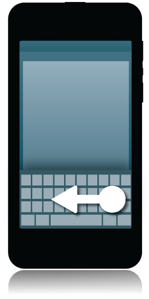 BlackBerry Keyboard ile mesajınızın keyfini çıkarın İpucu: Klavyeyi gizlemek için, metin giriş alanının dışında bir ekrana dokunun.