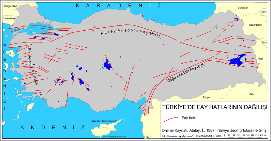 Bölgesinde petrol yatakları oluşmuştur.güneydeki kütlelerin(arabistan Kalkanı) sıkıştırması ile batıya doğru itilen Anadolu fay hatları ile kuşatılmış. TERSİYER DE(III.