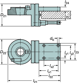 Ölçü Sipariş kodu Ölçüler, mm, (inç) Konik SK d b D 21 D 22 l 21 l 22 l 23 l 24 l 25 l x1 l x2 l y1 l y2 U 40 391.200-40 11 160 180 370 150 120 30 67 135 100 15 105 20.433 6.299 7.087 14.567 5.906 4.