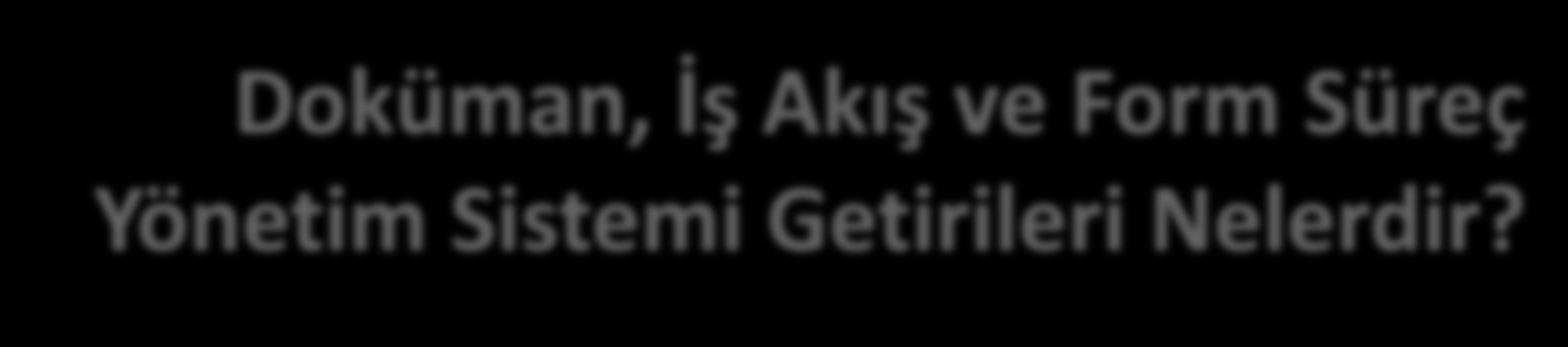Kurum hafızası oluşumu, İZMİR EKONOMİ ÜNİVERSİTESİ Doküman, İş Akış ve Form Süreç Yönetim Sistemi Getirileri Nelerdir?