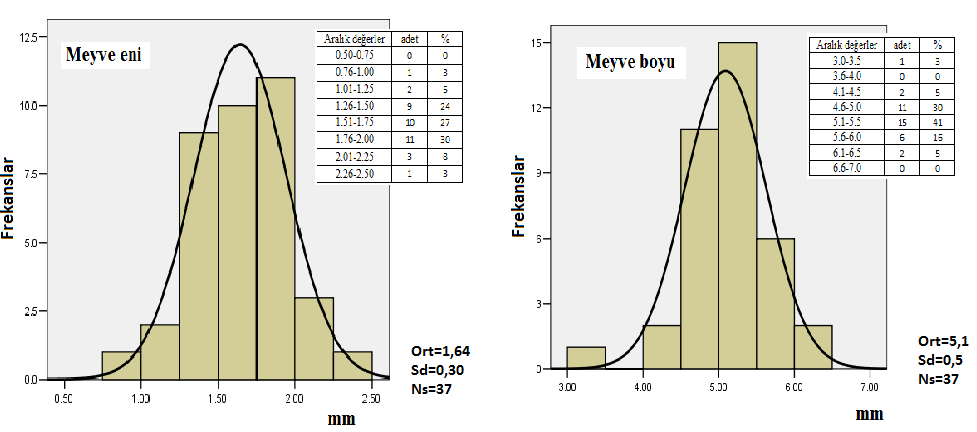 27 Çizelge 4.3.2. Toplanan rezene örneklerinin duraklara göre meyve boyu ve meyve eni değişimine ait değerler Duraklar Ns Meyve eni (mm) Meyve boyu (mm) Minimum Maksimum Ortalama S d.
