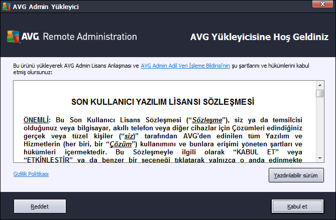 2.3. Hoş Geldiniz İletişim Kutusu Hoş geldiniz iletişim kutusu AVG Internet Security Business Edition programının yüklenmekte olduğu işletim sistemi dilinde görüntülenir.