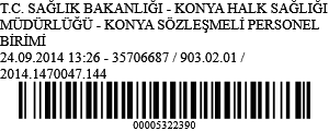 TC KONYA VALİLİĞİ Halk Sağlığı Müdürlüğü Sayı : 35706687/9030201 Konu : KAMU PERSONELİ OLMAYAN AİLE SAĞLIĞI ELEMANI ALIMI DUYURU METNİ MÜDÜRLÜK MAKAMINA Sağlık Bakanlığının 01072011 tarih ve 22100