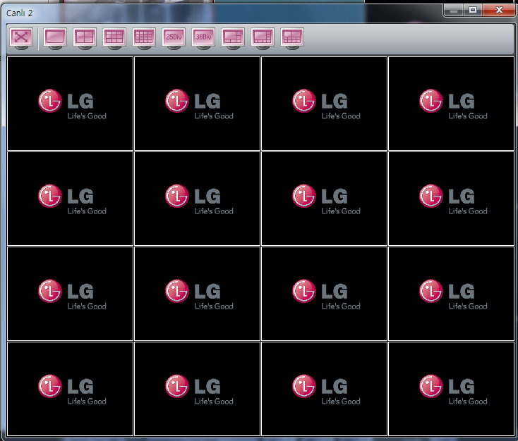 62 LG Ağ İstemci Programı Çoklu Pencere fonksiyonunu kullanma Bu fonksiyon iki monitör kullanarak maksimum 64 kanallı bir canlı ekranı görmenize olanak tanır. 1.
