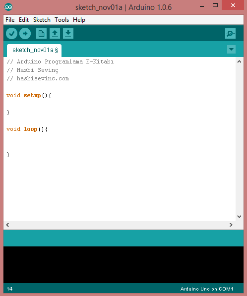Arduino nun Kurulumu ve Arduino Programı Arduino yu kullanmaya başlıyoruz. Öncelikle arduinomuzun USB kablosunu arduino ya bağlayalım. Daha sonra bilgisayarımıza takalım.