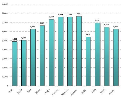 UZEM e yapılan başvuruların tiplerine göre dağılımı Tablo 1 ve Şekil 2 de yer almaktadır. 2008 yılında UZEM e yapılan toplam başvuruların % 59.36 sı danışmanlık yapılan vakalardır.