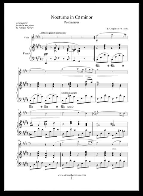 Chopin eserleri listelerinin yayımlanması ve de ses kayıtları yapıldığı zaman "notürn" olarak adlandırılmaktadır.