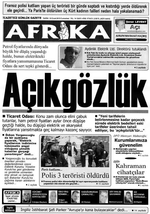 14 11 Ocak 2015 Pazar DÜN Nöbetçi Eczaneler DÜNYA... TÜRKÝYE... DÜNYA... TÜRKÝYE... Lefkoþa Ebru Baþay Eczanesi: Mehmet Akif Cad.