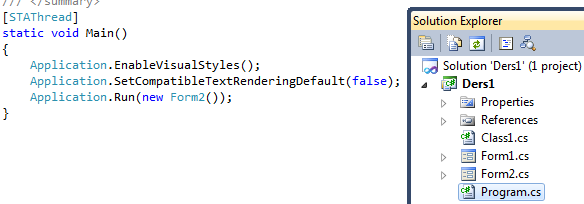 C# Ders Notu S.Ü.Akören A.R.E. Meslek Yüksekokulu 1 1 Pencereler (Forms): Form nesneleri, Windows tabanlı programlarda gördüğümüz arabirimlerdir ve diğer tüm nesneleri üzerlerinde tutarlar.