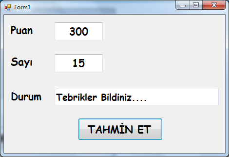 visualbasic; privatevoidbutton1_click(objectsender, EventArgse) intpuan, sayi, tahmin,i; puan=1000;