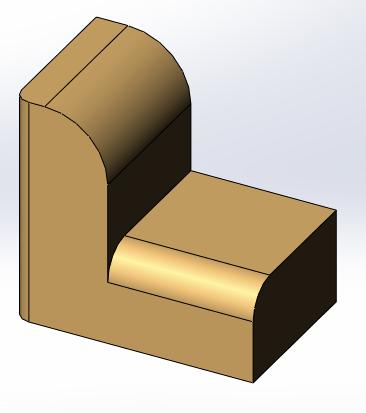 58: Çoklu yarıçaplı yuvarlatma örneği 3.2.9.6. Teğet Yayma (Tangent Propagation) Yuvarlatmayı yalnız seçilen kenarlara değil teğet olan diğer kenarlara da uygular.