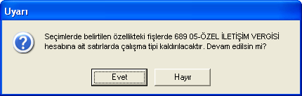 KDV kontrolü sırasında sorunlu olduğu tespit edilen kayıtlar tarih ve belge nosuna göre gruplanarak ekrana gelir. Fark veren kayıtların ne kadar fark verdiği de hesaplanarak ekranda gösterilir.