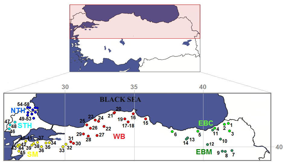 short-distance migratory beekeeping. Areas with intense migratory beekeeping were mostly avoided but in few cases some samples were included to improve representation of the region.