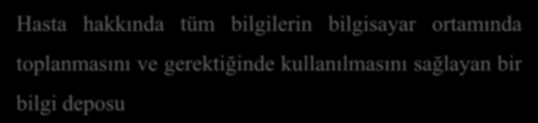 saklanan, iletilen, erişilen, ilişkilendirilen ve işlenen her türlü bilgi Hasta hakkında tüm