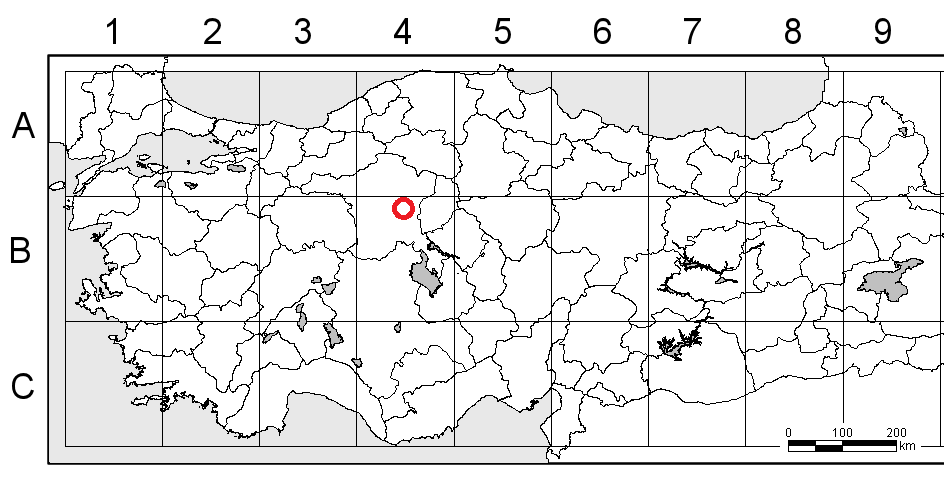 Şekil 25 Grid Kareleme Sistemi, Türkiye Haritası Flora Türleri İnceleme Kriterleri ve Açıklamaları Floraya ilişkin literatür çalışmalarında TÜBİVES Türkiye Bitkileri Veri Servisi nden