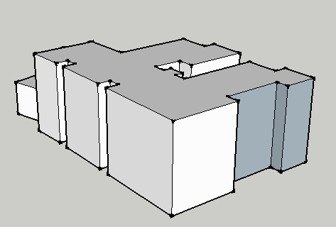 Atılan zemin yapısının her bir parçası ayrı ayrı dikkate alınarak yapılara ait boyut ve geometri değerleri işlenmiştir. Binalar birbirlerinden bağımsız olarak 3-boyutlu olarak modellenmiştir.