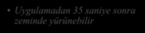 9 10 11 Katmanlı uygulamaya gerek kalmaz Tüm inşaat malzemelerine uygulanabilir Uygulanma sıcaklık aralığı çok geniştir (0-45 C) ve havada nem