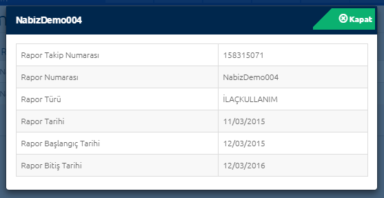 Doktorların hazırladığı ilaç, malzeme, istirahat sebepli raporları bu platform üzerinden