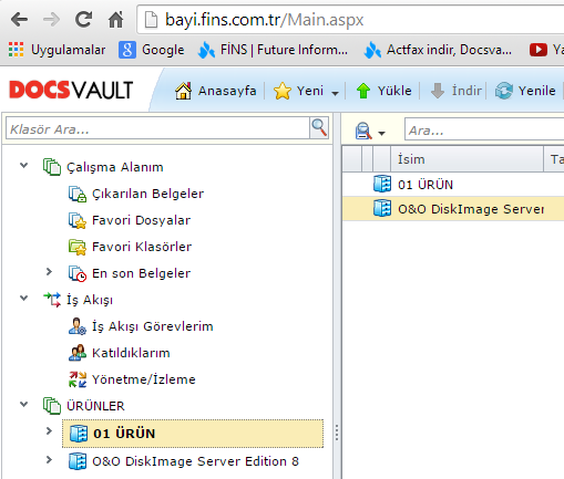 Docsvault Web Arayüzü Docsvault Web arayüzü ile arşivinize her yerden erişebilirsiniz.