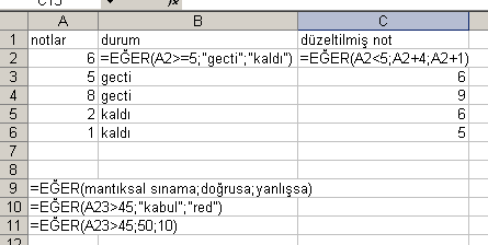 15 Yeni bir uygulama ile eğer fonksiyonunu inceleyelim F sütununda istenen olay, E sütunundaki vergi miktarının 5 ve üzeri çıkması durumunda F sütununa kar bilgisi yazdıralım, aksi durumda F sütununa