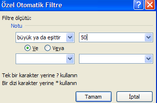 24 FILTRELEME Amaç:Verileri kod bilmeden ayırmak için kullanılır.(formül yazmaya gerek duyulmadan) Örneği indirmek için tıklayınız.