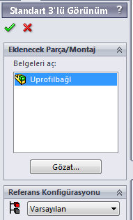 Gölgeli ve Kenarlı: Modelin normal görünümü olarak aktarılmak istenildiğinda seçilir. Gölgeli: Sadece gölgeli olarak aktarılmak istenildiğinde seçilir.